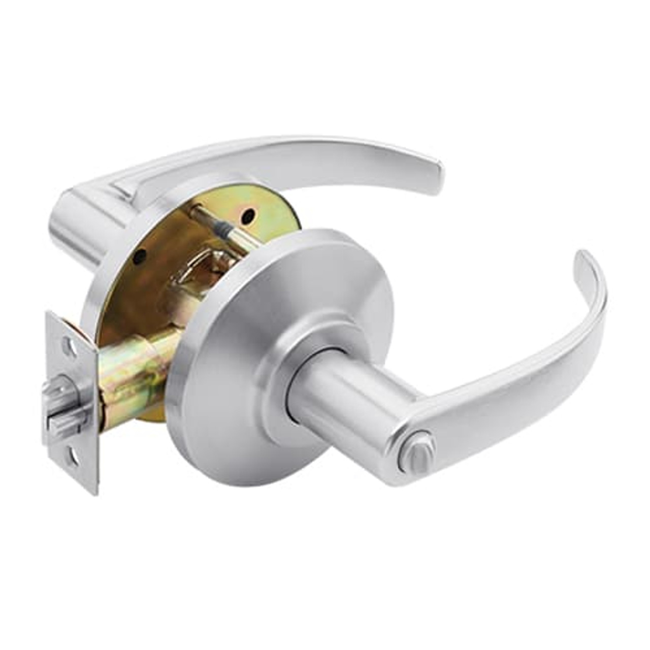 7KC30L14DS3625 Best 7KC Series Privacy Medium Duty Cylindrical Lever Locks with Curved Return Design in Bright Chrome