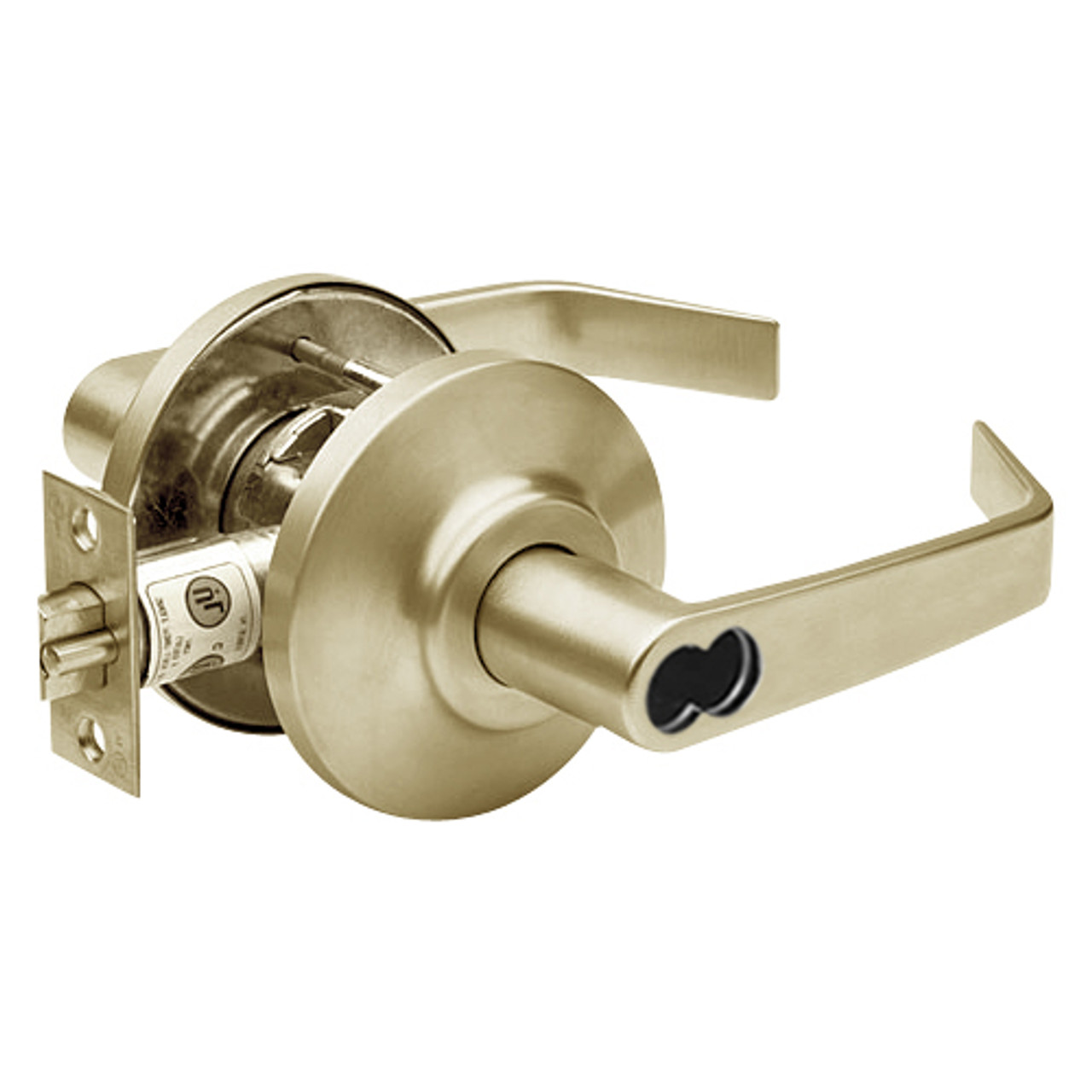 7KC27AB15DS3606 Best 7KC Series Entrance Medium Duty Cylindrical Lever Locks with Contour Angle Return Design in Satin Brass