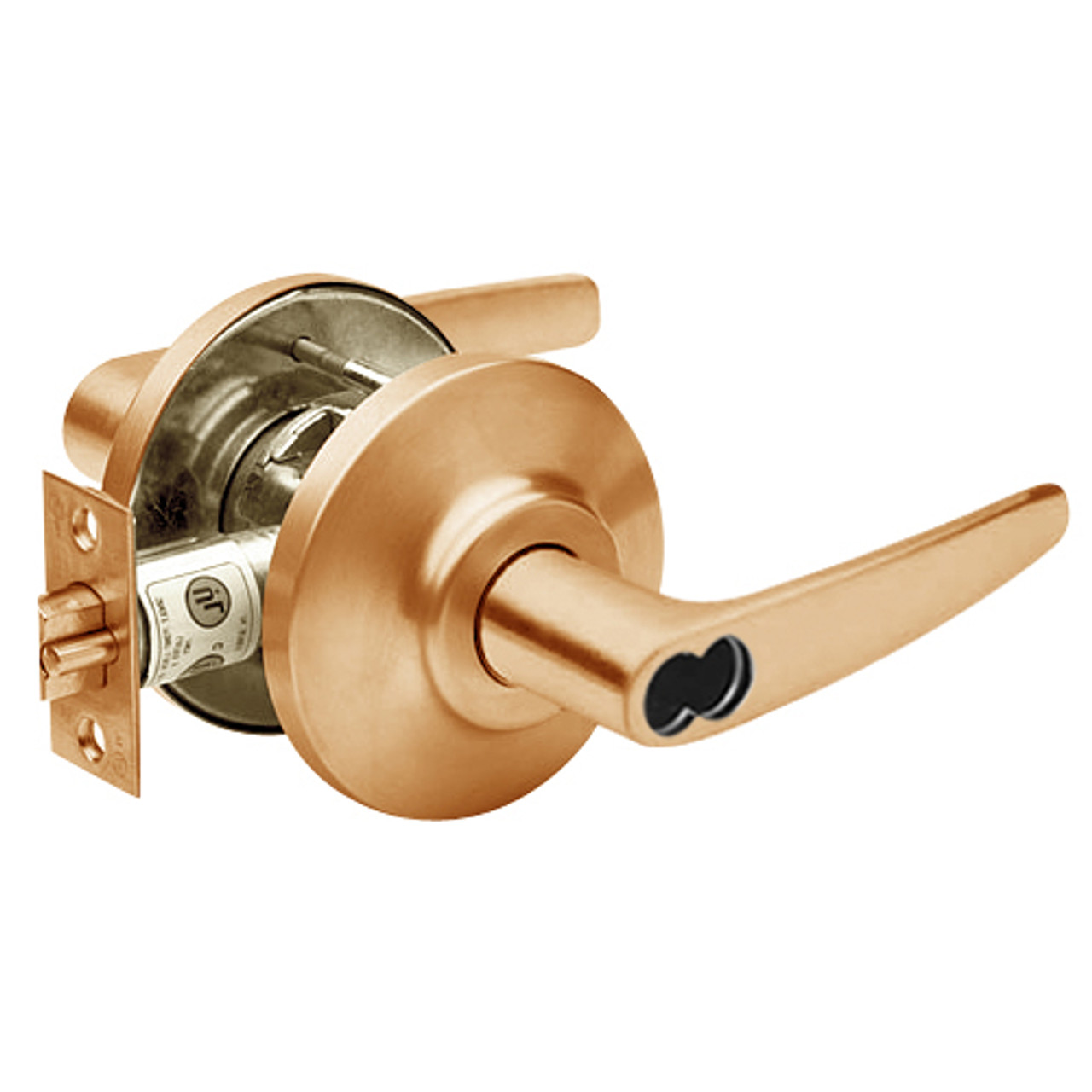 7KC37D16DS3612 Best 7KC Series Storeroom Medium Duty Cylindrical Lever Locks with Curved Without Return Lever Design in Satin Bronze
