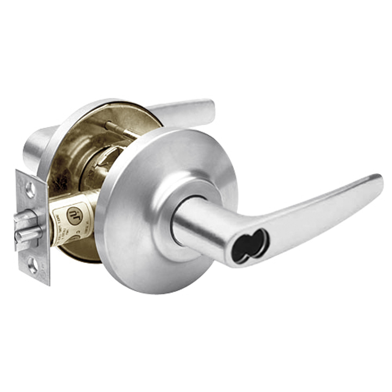 7KC27D16DS3625 Best 7KC Series Storeroom Medium Duty Cylindrical Lever Locks with Curved Without Return Lever Design in Bright Chrome