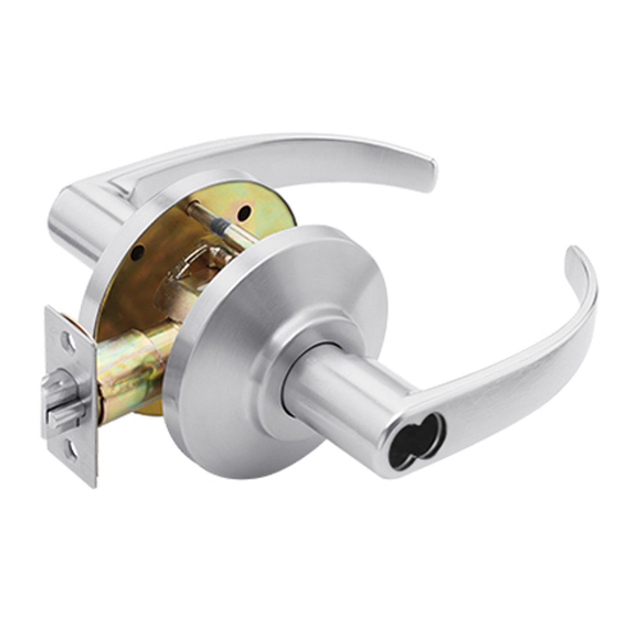 7KC37D14DS3625 Best 7KC Series Storeroom Medium Duty Cylindrical Lever Locks with Curved Return Design in Bright Chrome