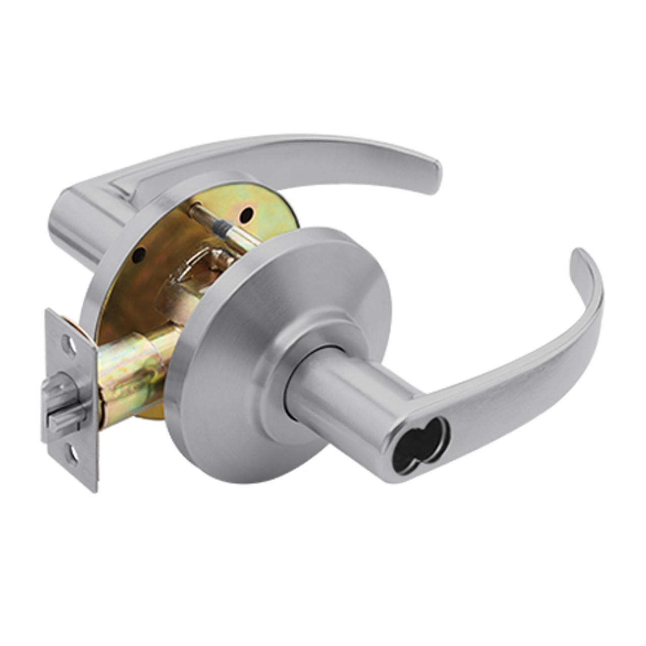 7KC37R14DSTK626 Best 7KC Series Classroom Medium Duty Cylindrical Lever Locks with Curved Return Design in Satin Chrome