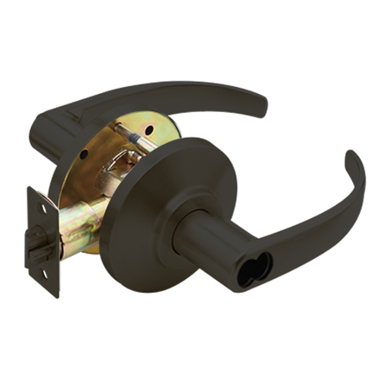 7KC37R14DS3613 Best 7KC Series Classroom Medium Duty Cylindrical Lever Locks with Curved Return Design in Oil Rubbed Bronze