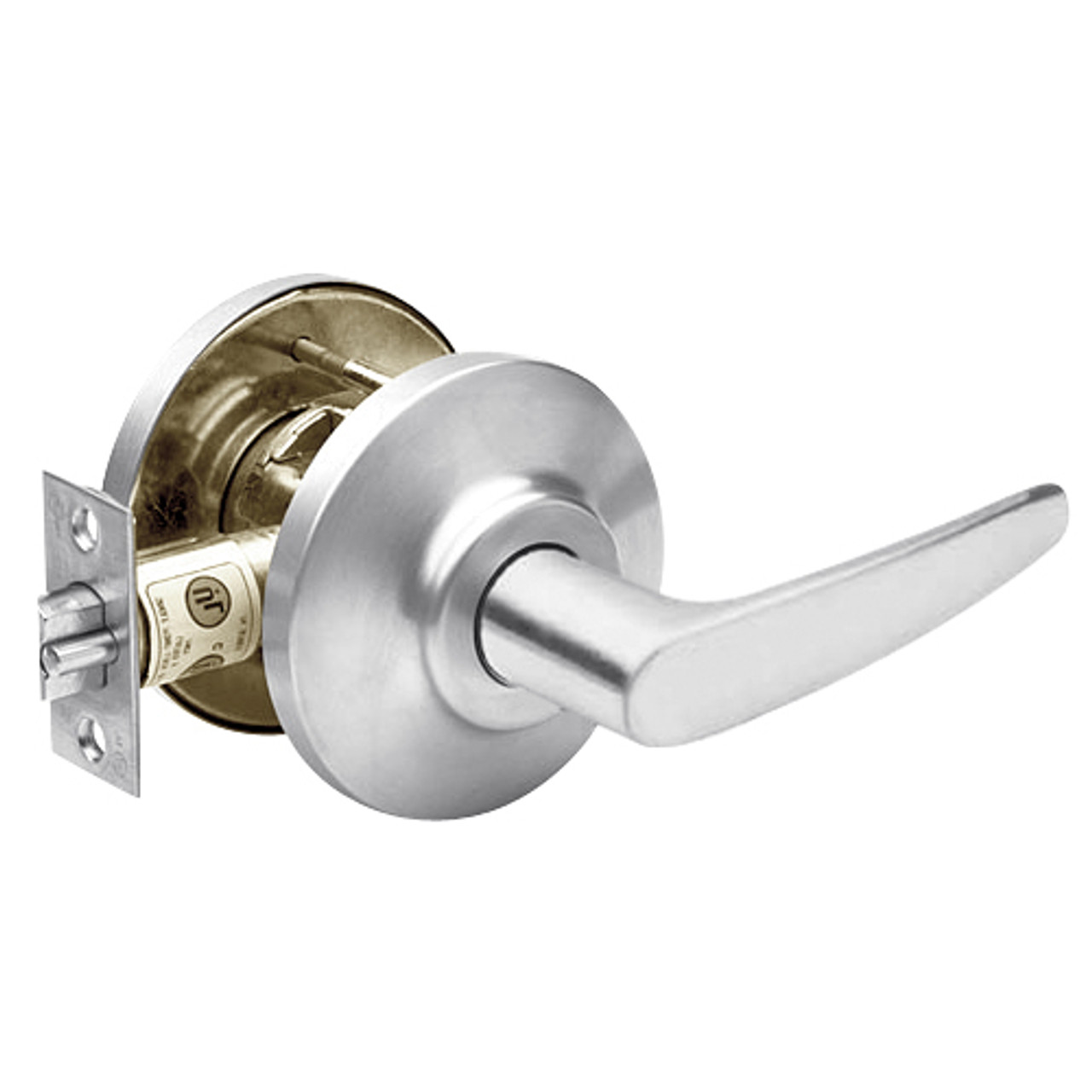 7KC30Y16DSTK625 Best 7KC Series Exit Medium Duty Cylindrical Lever Locks with Curved Without Return Lever Design in Bright Chrome