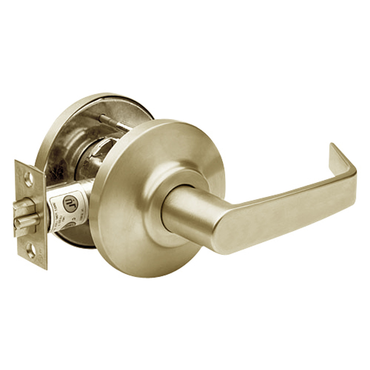 7KC30Y15DSTK606 Best 7KC Series Exit Medium Duty Cylindrical Lever Locks with Contour Angle Return Design in Satin Brass