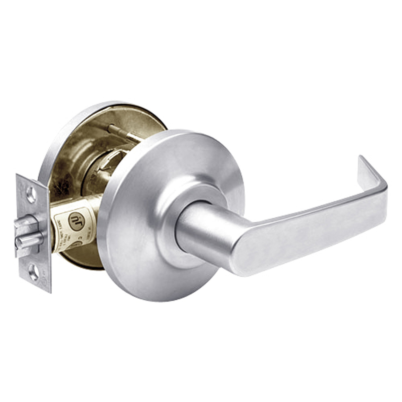 7KC20Y15DSTK625 Best 7KC Series Exit Medium Duty Cylindrical Lever Locks with Contour Angle Return Design in Bright Chrome