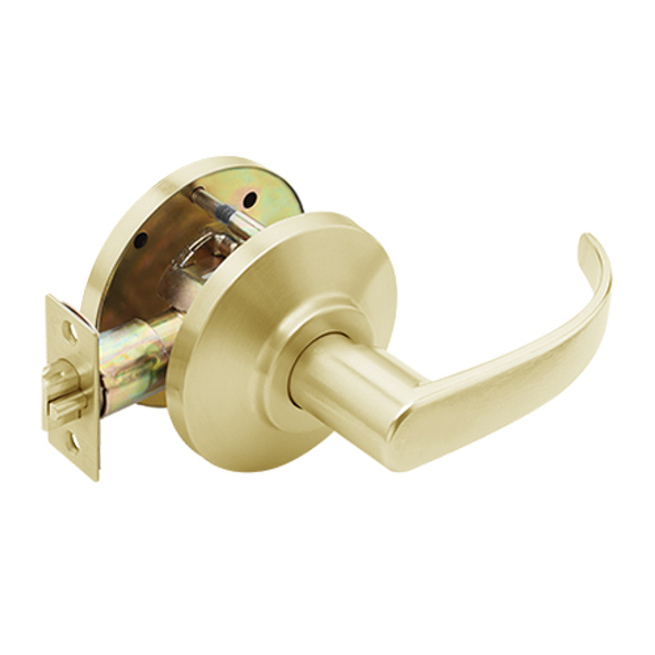 7KC30Y14DSTK606 Best 7KC Series Exit Medium Duty Cylindrical Lever Locks with Curved Return Design in Satin Brass