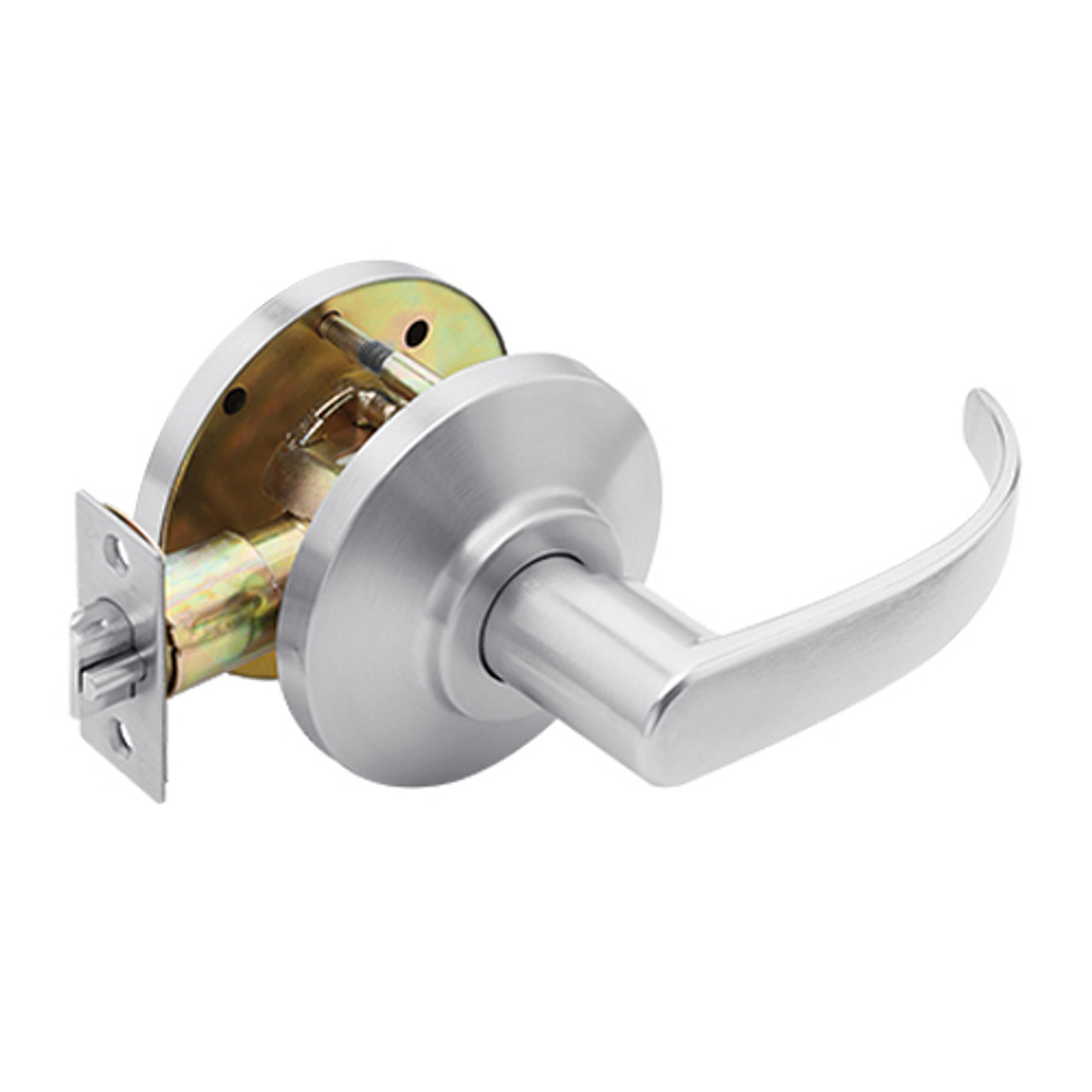 7KC20Y14DSTK625 Best 7KC Series Exit Medium Duty Cylindrical Lever Locks with Curved Return Design in Bright Chrome