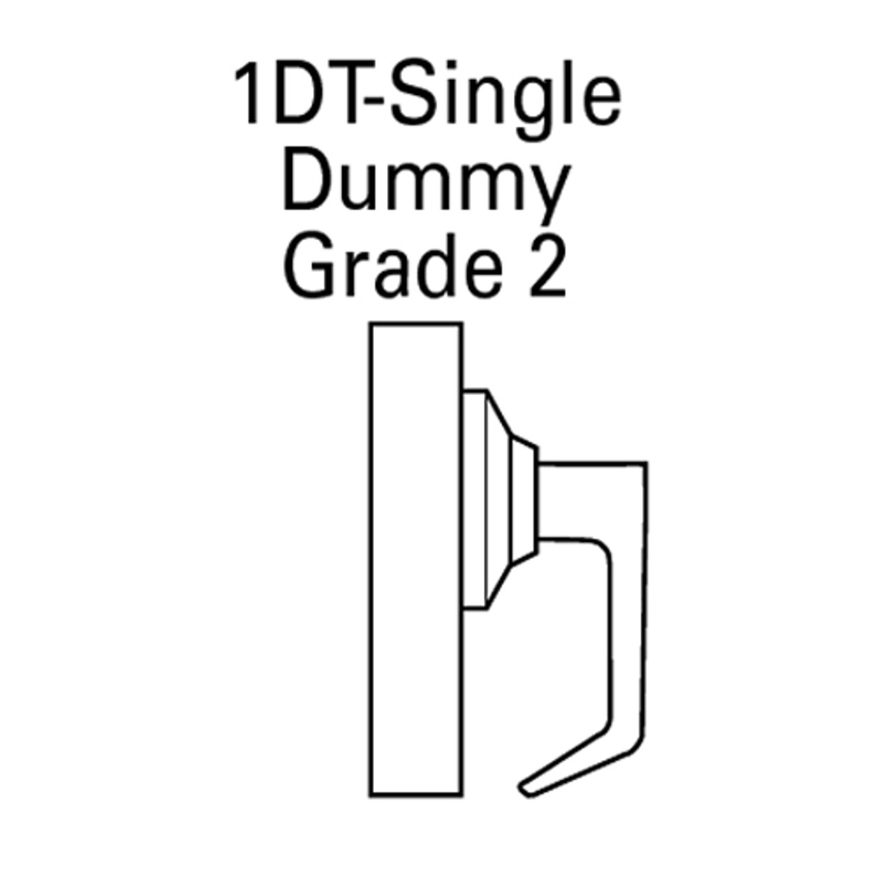 7KC-01DT16D-625 Best 7KC Series Single Dummy Trim Medium Duty Cylindrical Lever Locks with Curved Without Return Lever Design in Bright Chrome