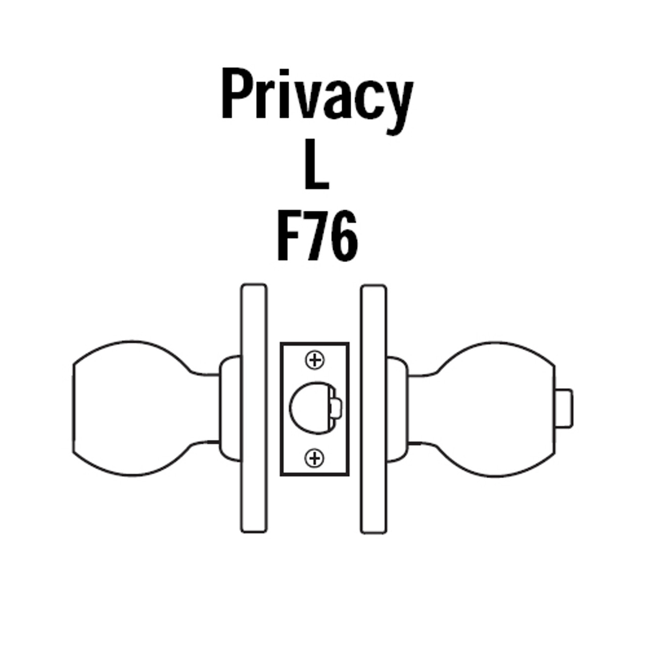 8K30L6CSTK625 Best 8K Series Privacy Heavy Duty Cylindrical Knob Locks with Tulip Style in Bright Chrome