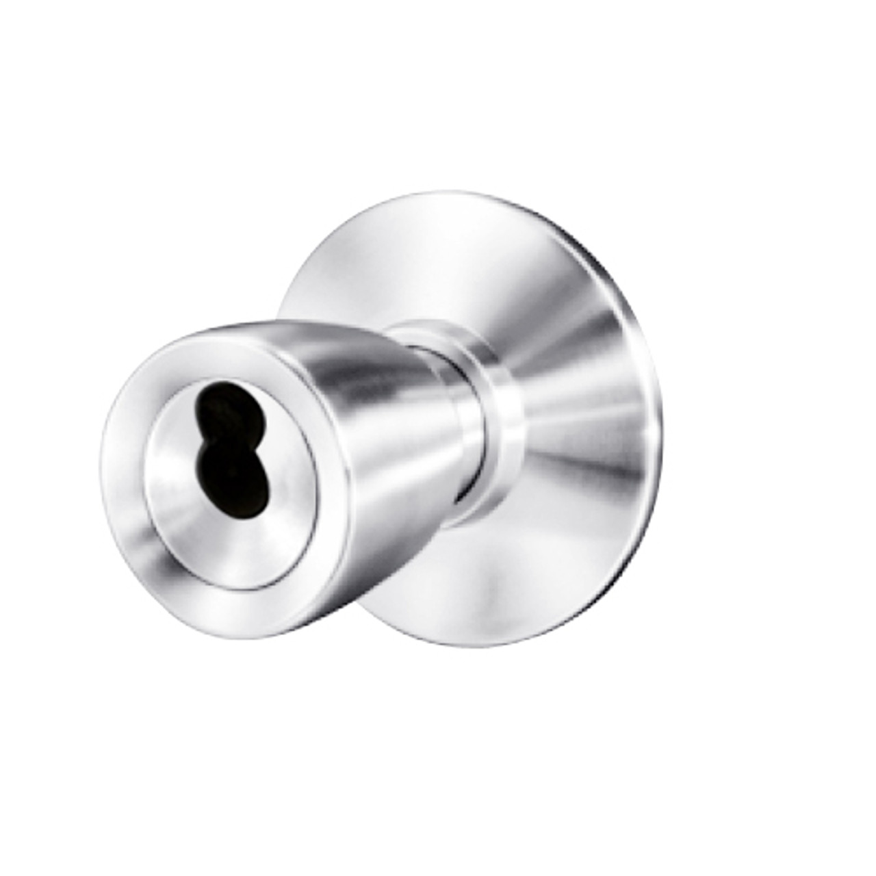 8K37AB6DSTK625 Best 8K Series Entrance Heavy Duty Cylindrical Knob Locks with Tulip Style in Bright Chrome
