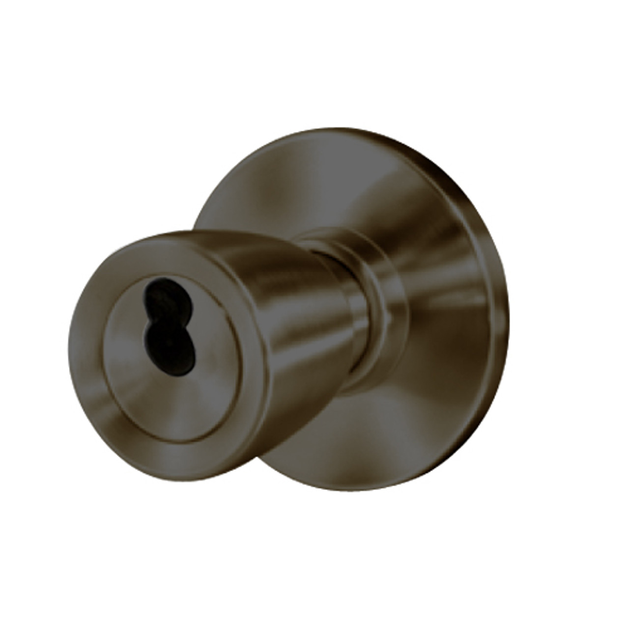 8K37D6ASTK613 Best 8K Series Storeroom Heavy Duty Cylindrical Knob Locks with Tulip Style in Oil Rubbed Bronze