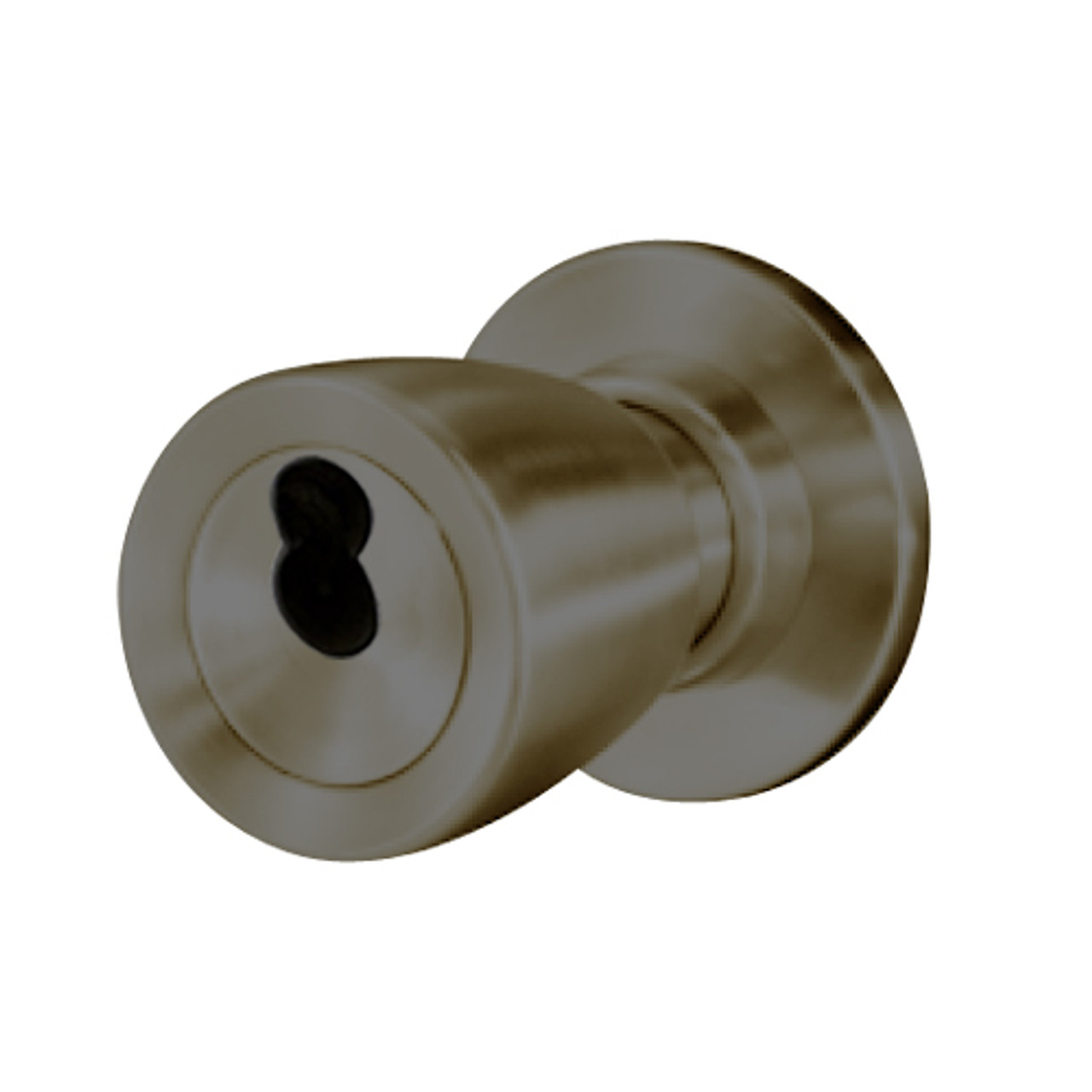 8K37D6CS3613 Best 8K Series Storeroom Heavy Duty Cylindrical Knob Locks with Tulip Style in Oil Rubbed Bronze