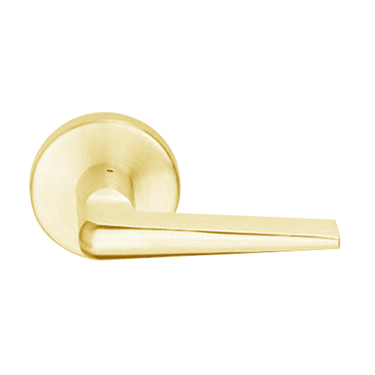 L9010-05A-605 Schlage L Series Passage Latch Commercial Mortise Lock with 05 Cast Lever Design in Bright Brass