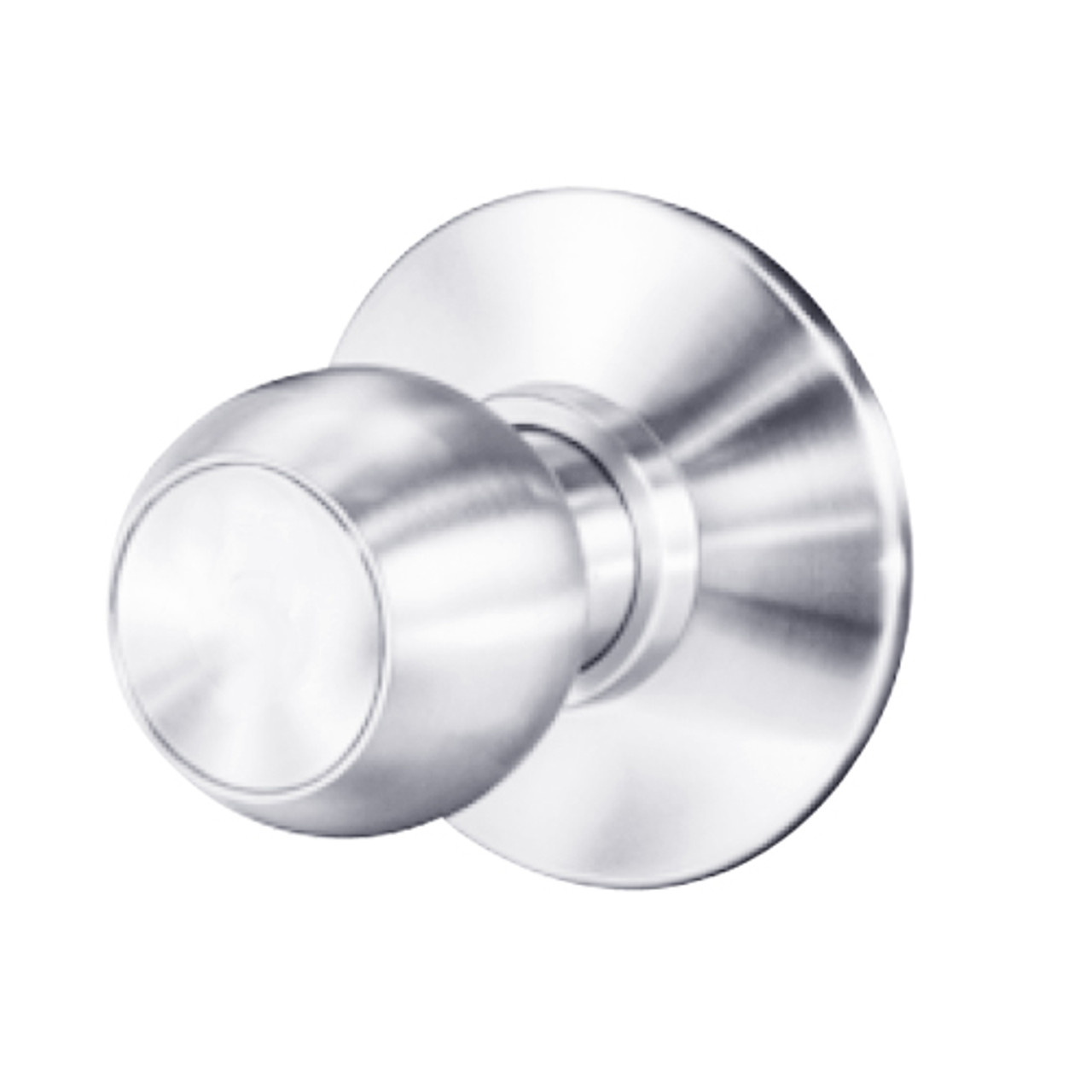 8K30N4DSTK625 Best 8K Series Passage Heavy Duty Cylindrical Knob Locks with Round Style in Bright Chrome