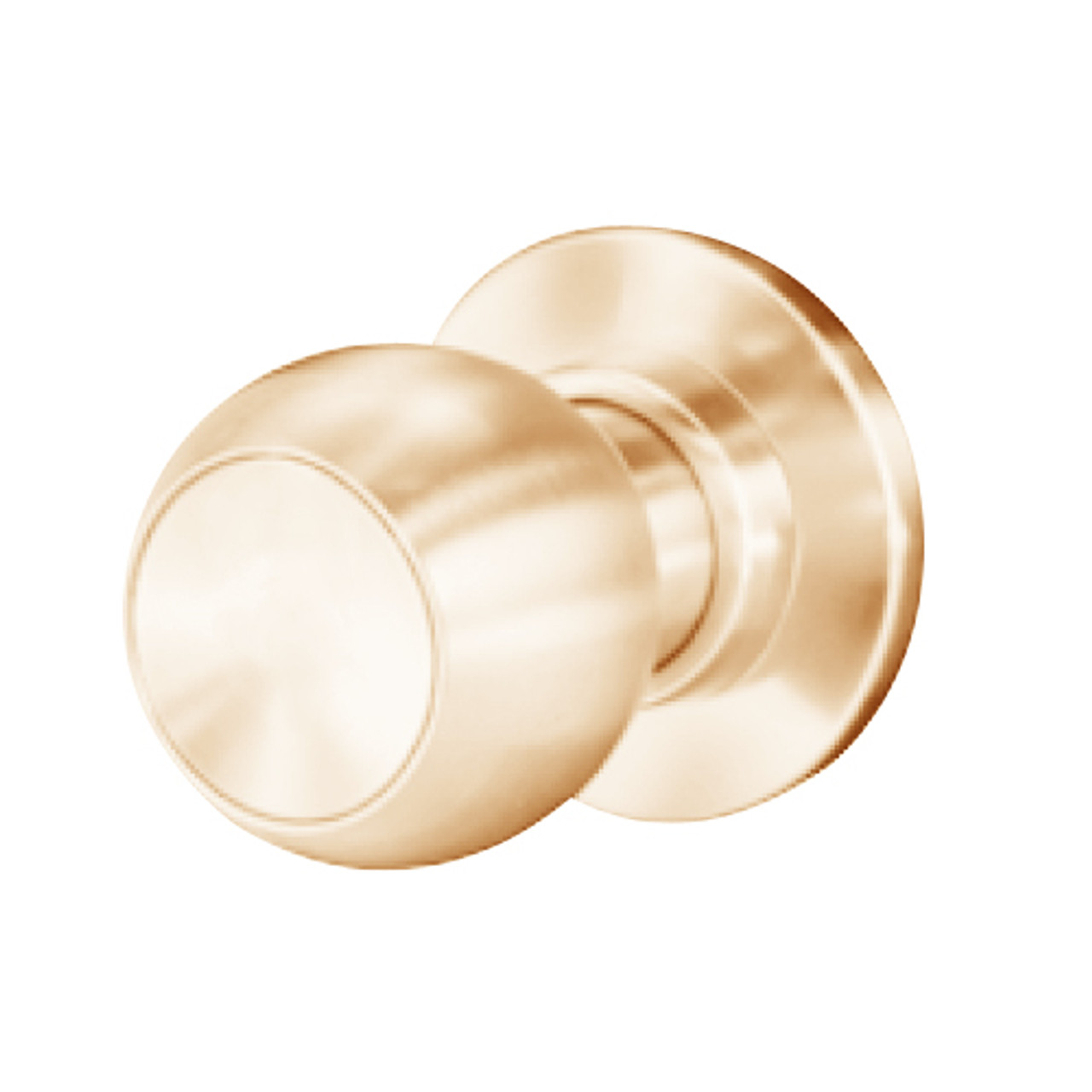 8K30N4CS3611 Best 8K Series Passage Heavy Duty Cylindrical Knob Locks with Round Style in Bright Bronze