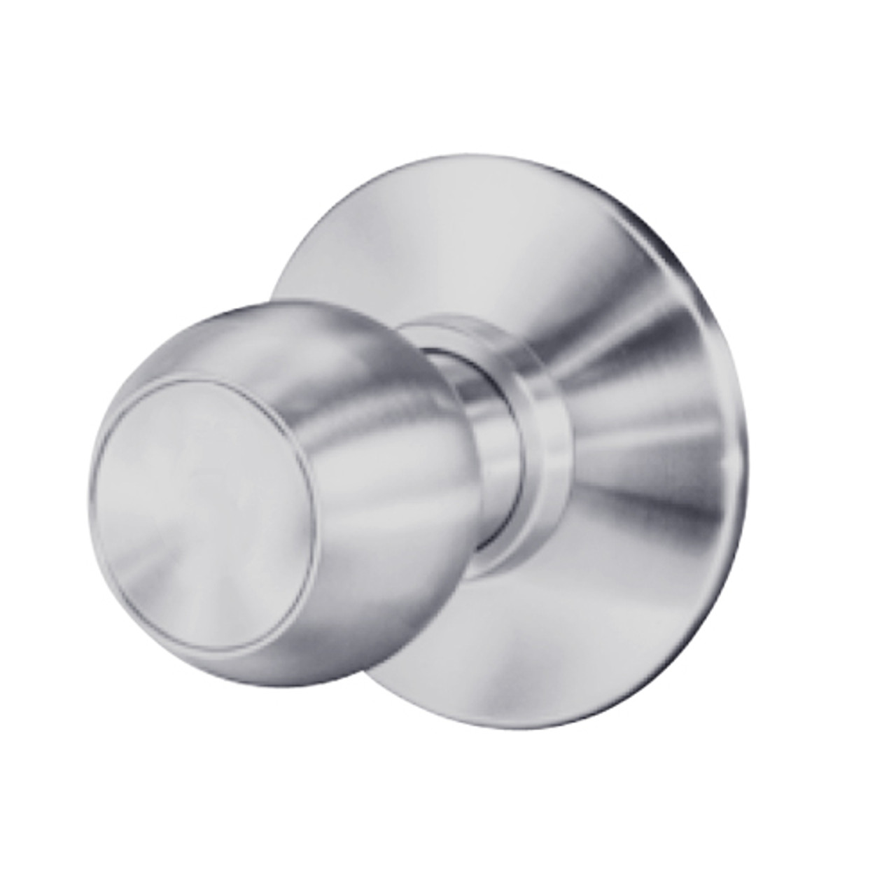 8K30N4DS3626 Best 8K Series Passage Heavy Duty Cylindrical Knob Locks with Round Style in Satin Chrome