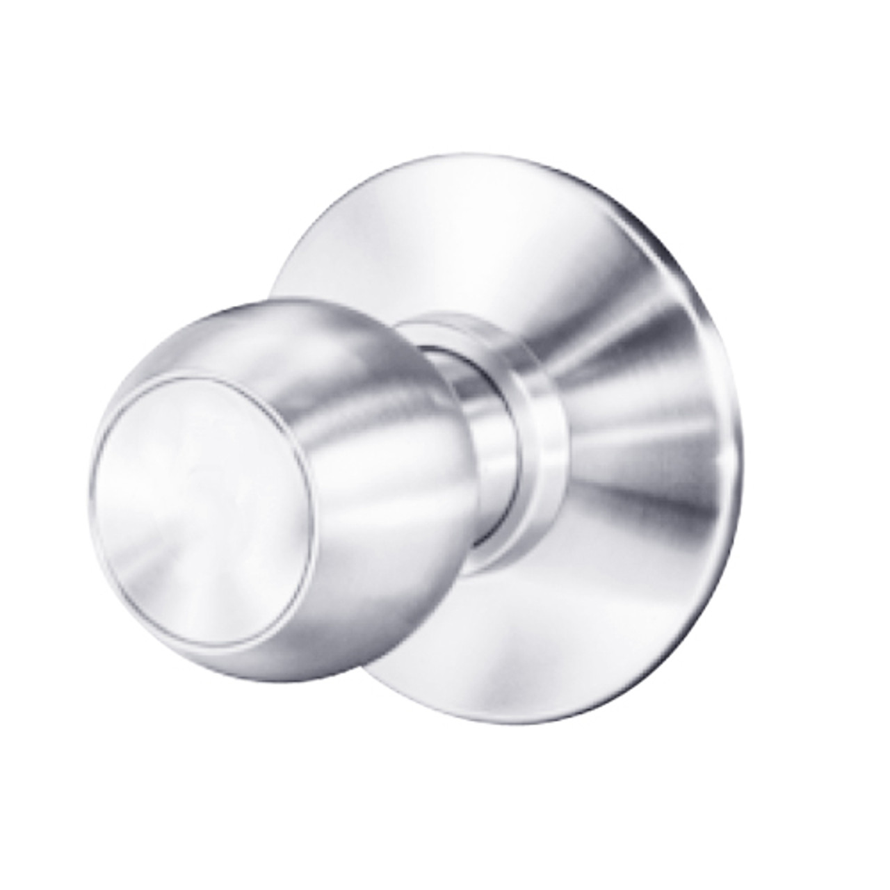 8K30N4DS3625 Best 8K Series Passage Heavy Duty Cylindrical Knob Locks with Round Style in Bright Chrome