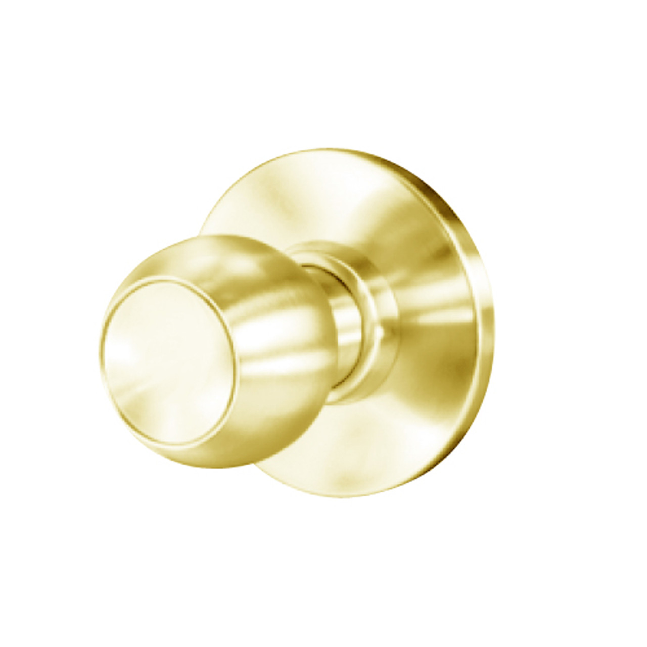 8K30L4AS3605 Best 8K Series Privacy Heavy Duty Cylindrical Knob Locks with Round Style in Bright Brass