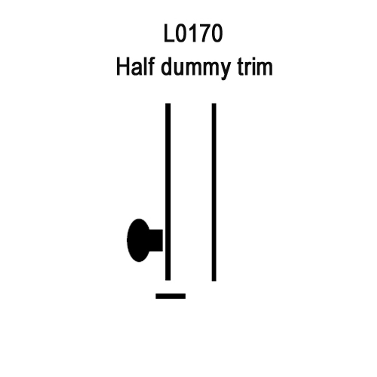 L0170-01A-619 Schlage L Series Single Dummy Trim Commercial Mortise Lock with 01 Cast Lever Design in Satin Nickel