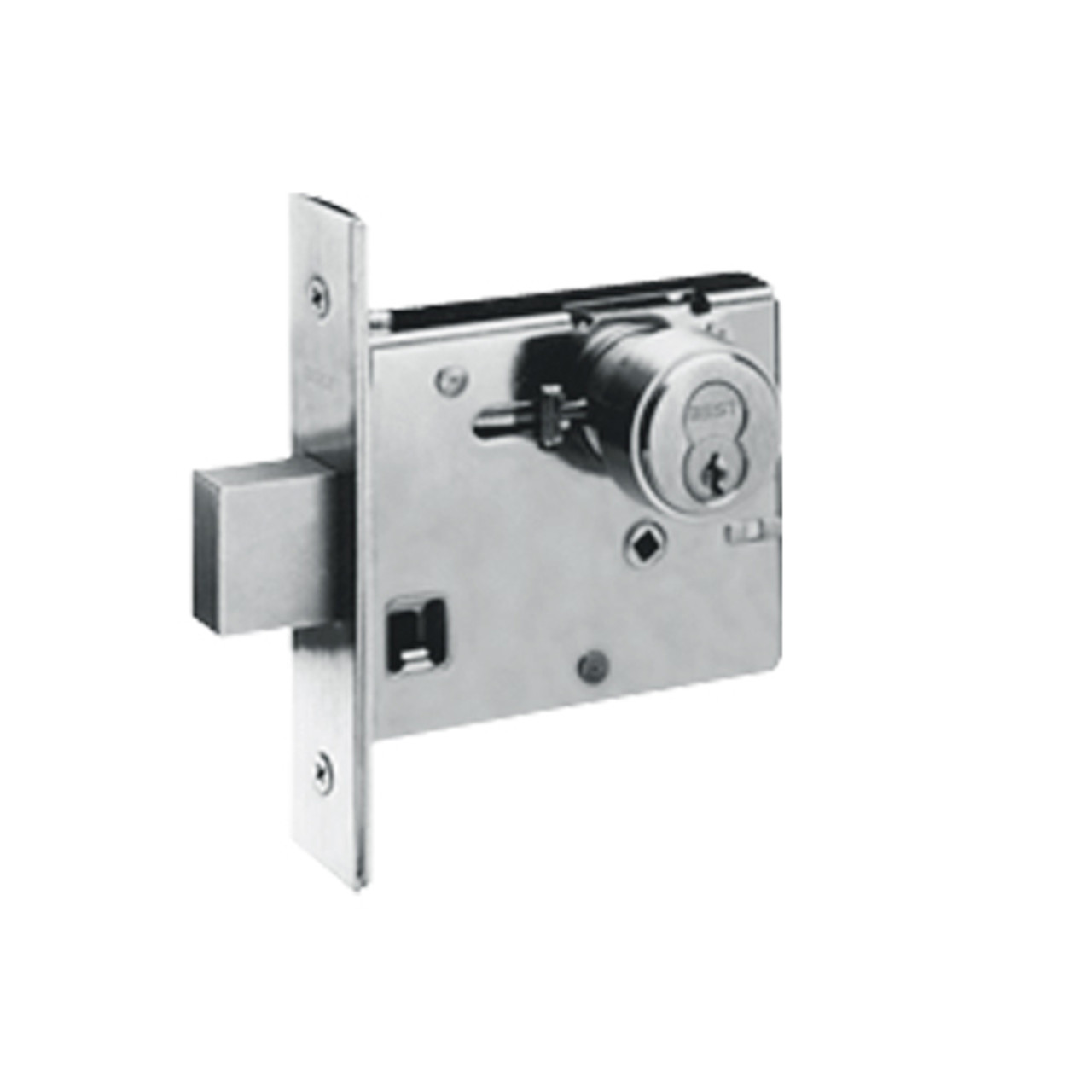 48H7L618 Best 48H Series Single Cylinder Mortise Deadlocks in Bright Nickel