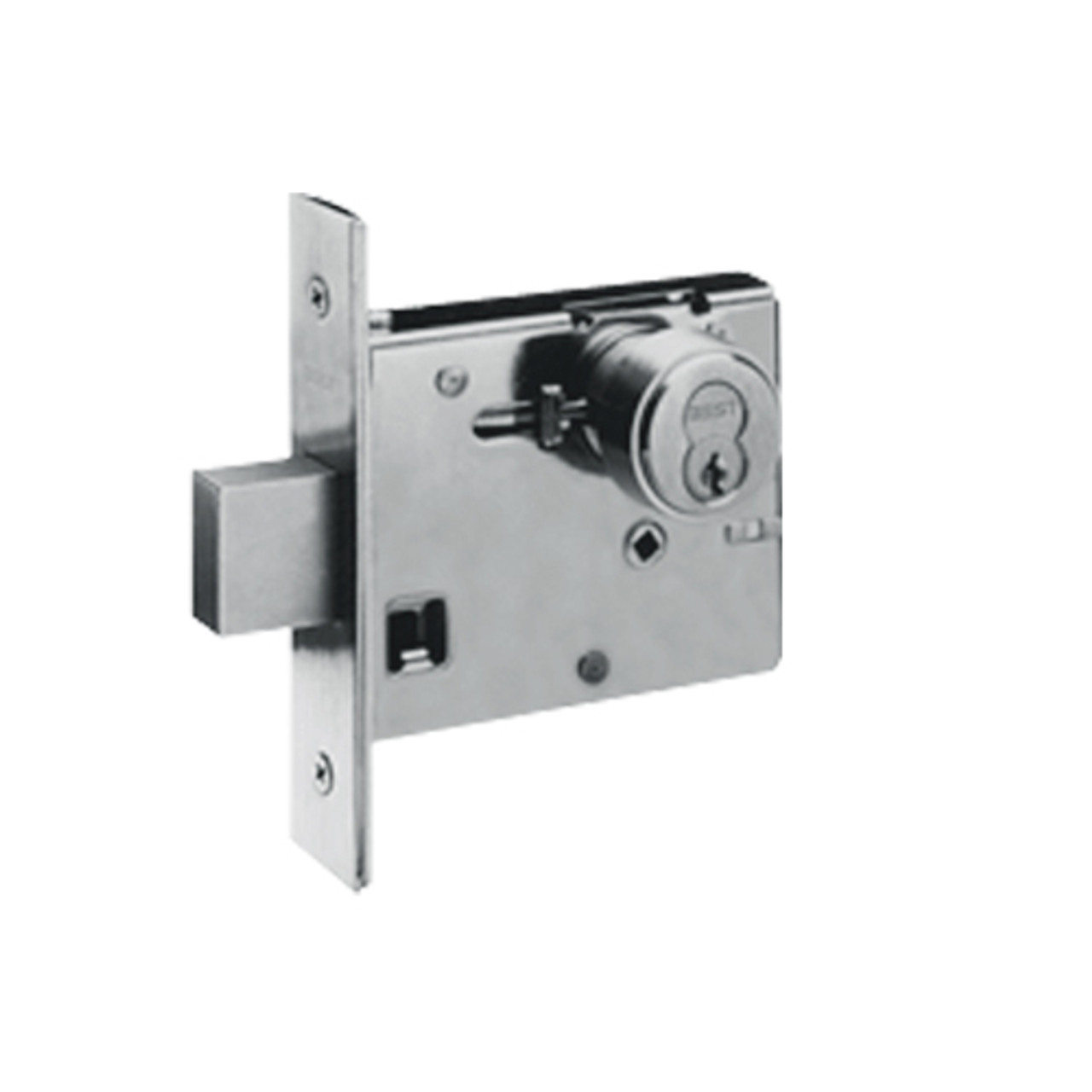 48H7L619 Best 48H Series Single Cylinder Mortise Deadlocks in Satin Nickel
