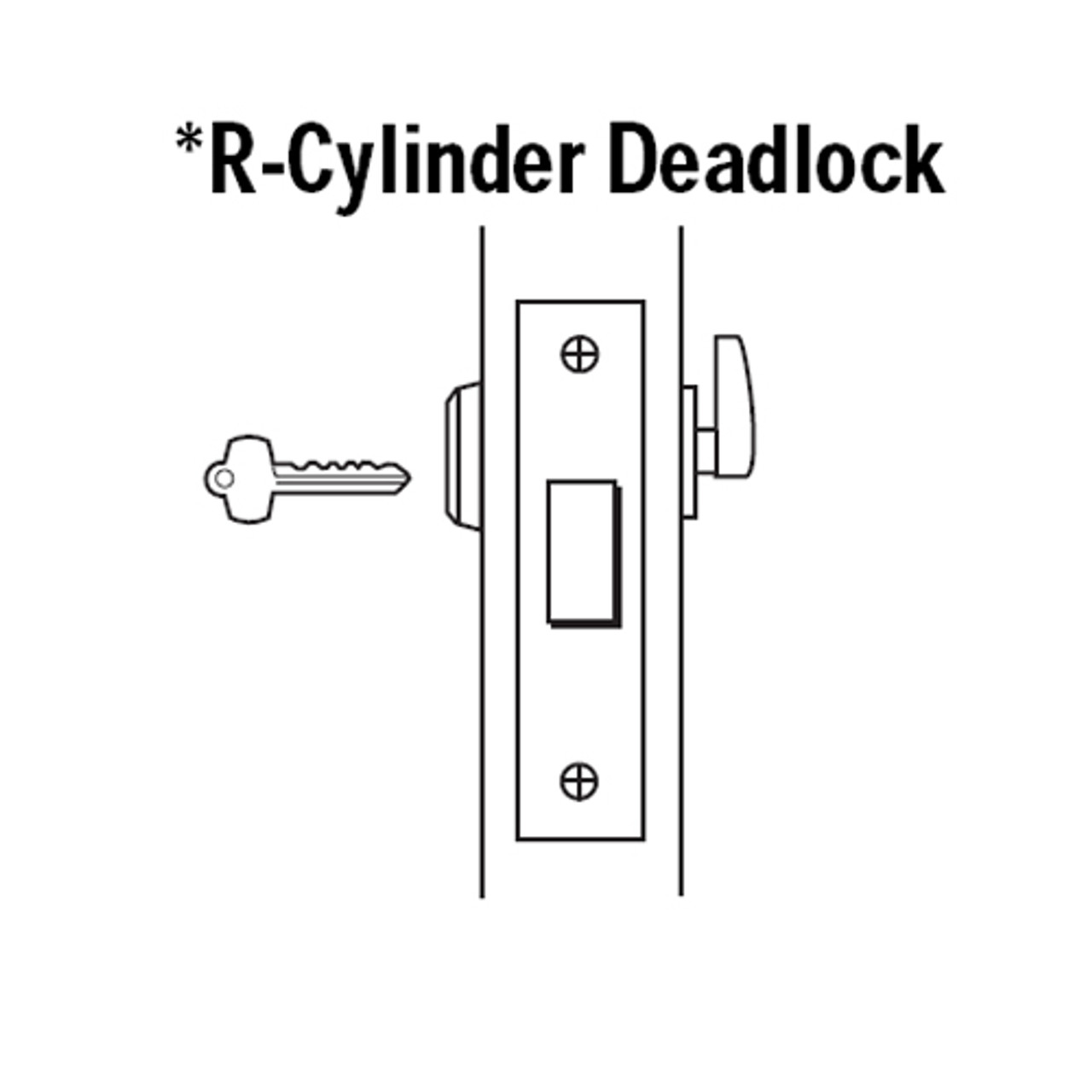 48H7R619-RH Best 48H Series Single Cylinder Classroom Mortise Deadlocks in Satin Nickel