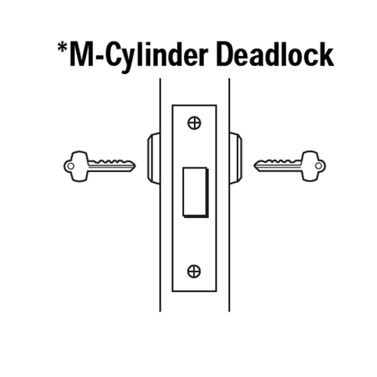 48H7M626 Best 48H Series Double Cylinder Mortise Deadlocks in Satin Chrome
