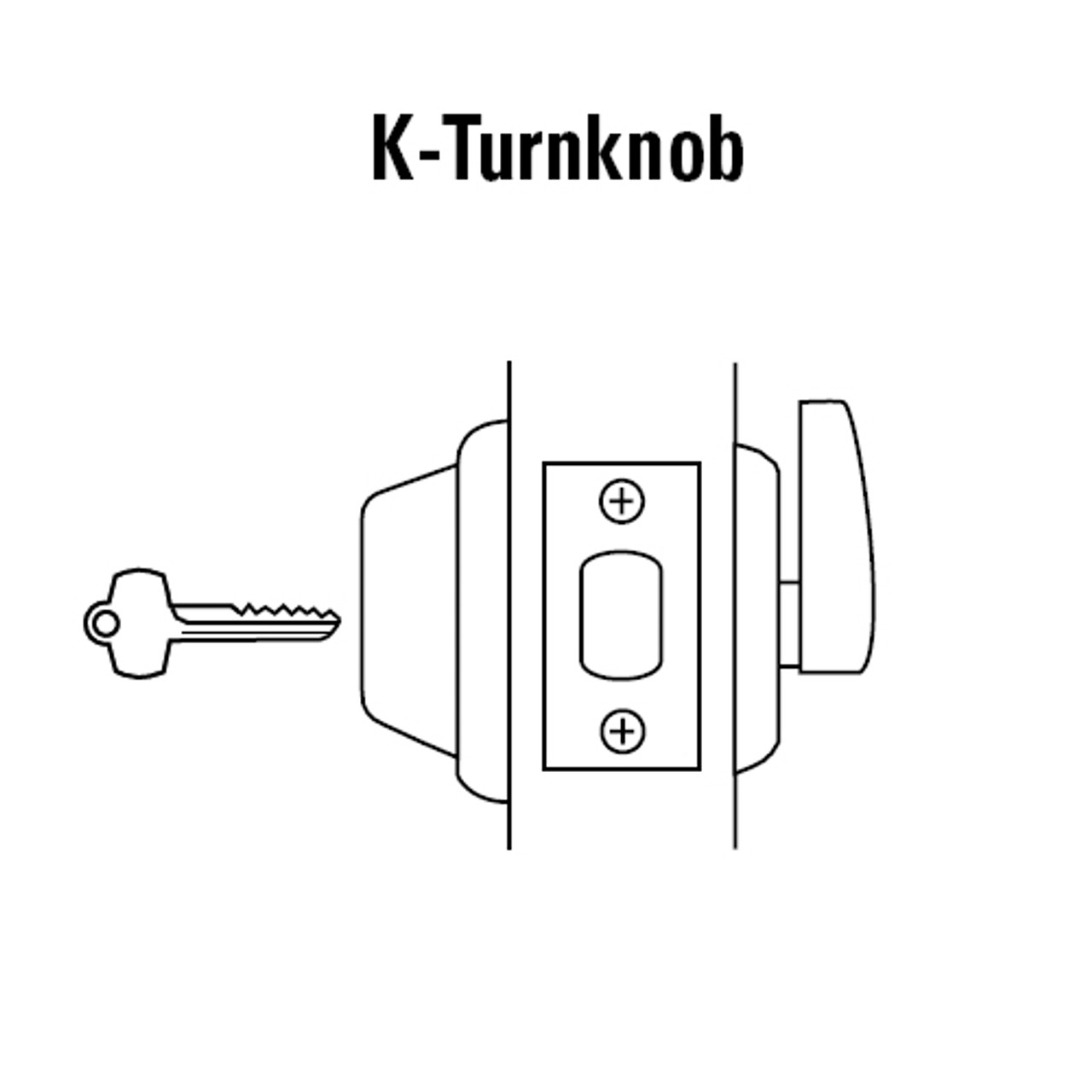 8T37KSTK626 Best T Series Single-Keyed with Turnknob Tubular