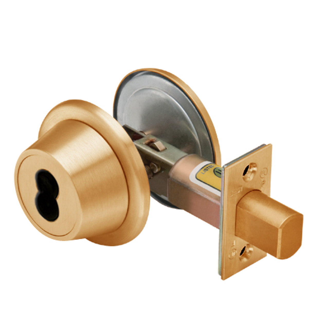 8T37LSTK612D5 Best T Series Single-Keyed with Blankplate Tubular Standard Deadbolt in Satin Bronze