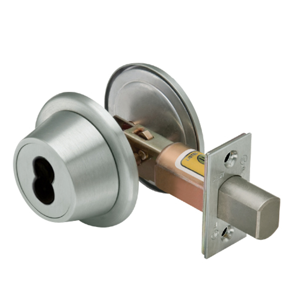 8T37LSTK619D5 Best T Series Single-Keyed with Blankplate Tubular Standard Deadbolt in Satin Nickel