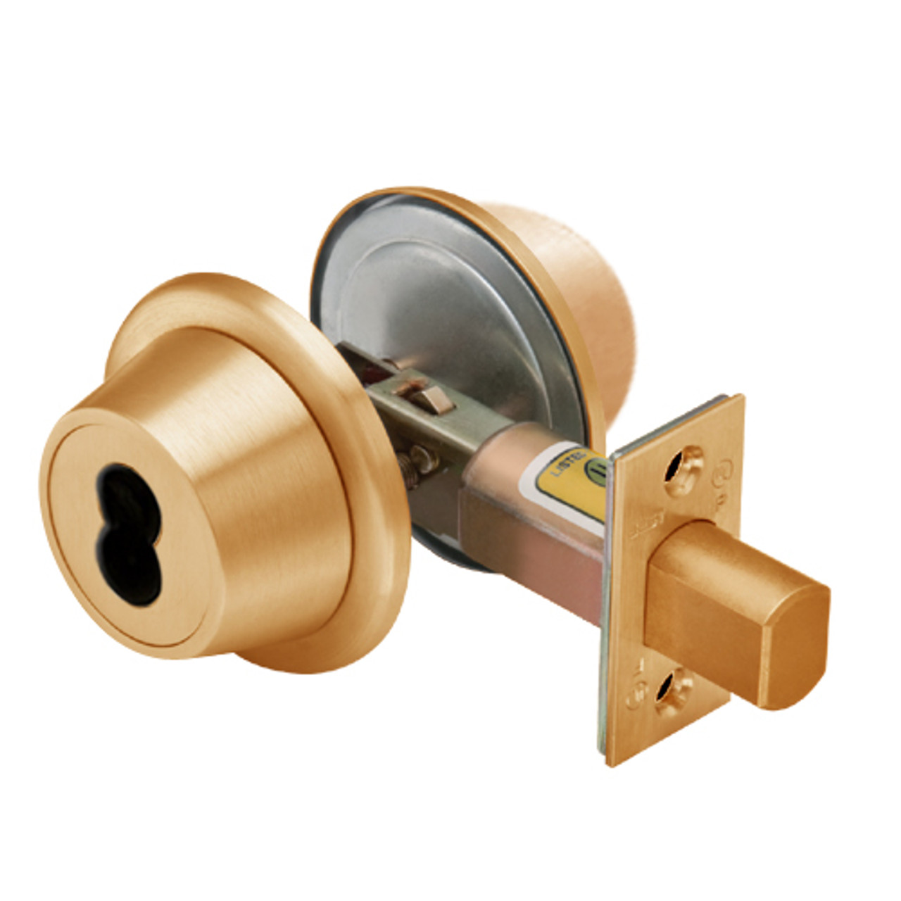 8T27MSTK612D5 Best T Series Double-Keyed Tubular Standard Deadbolt in Satin Bronze