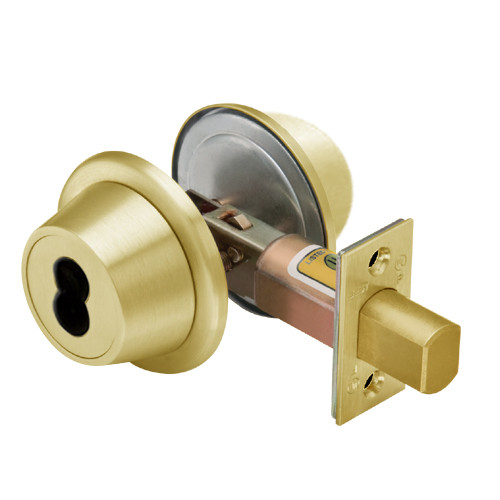8T37MSTK605D5 Best T Series Double-Keyed Tubular Standard Deadbolt in Bright Brass