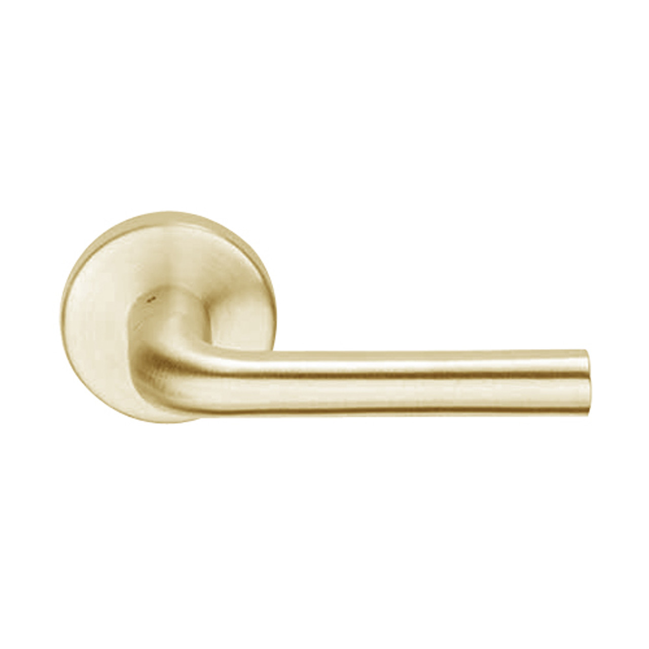 L9070L-02A-606 Schlage L Series Less Cylinder Classroom Commercial Mortise Lock with 02 Cast Lever Design in Satin Brass