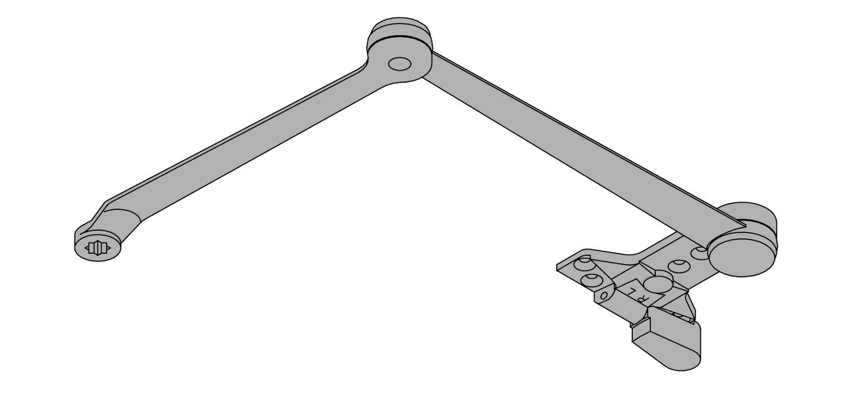 1250-SCUSH-DKBRZ LCN Surface Mount Door Closer with SCUSH Arm in Dark Bronze Finish