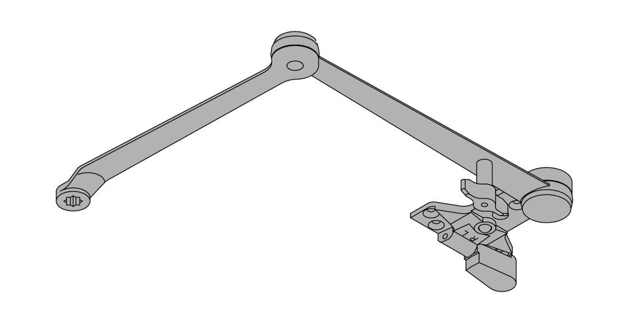 1250-SHCUSH-AL LCN Surface Mount Door Closer with SHCUSH Arm in Aluminum Finish