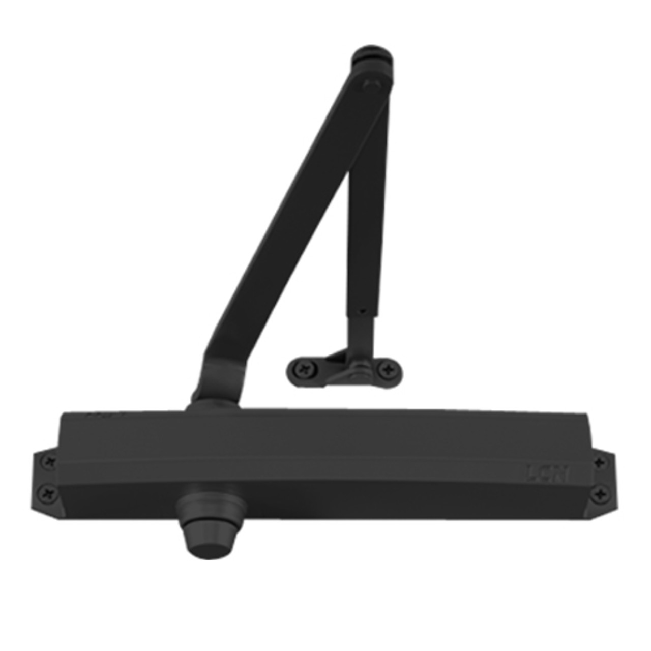 1450-SCUSH-BLACK LCN Door Closer with SCUSH Arm in Black Finish