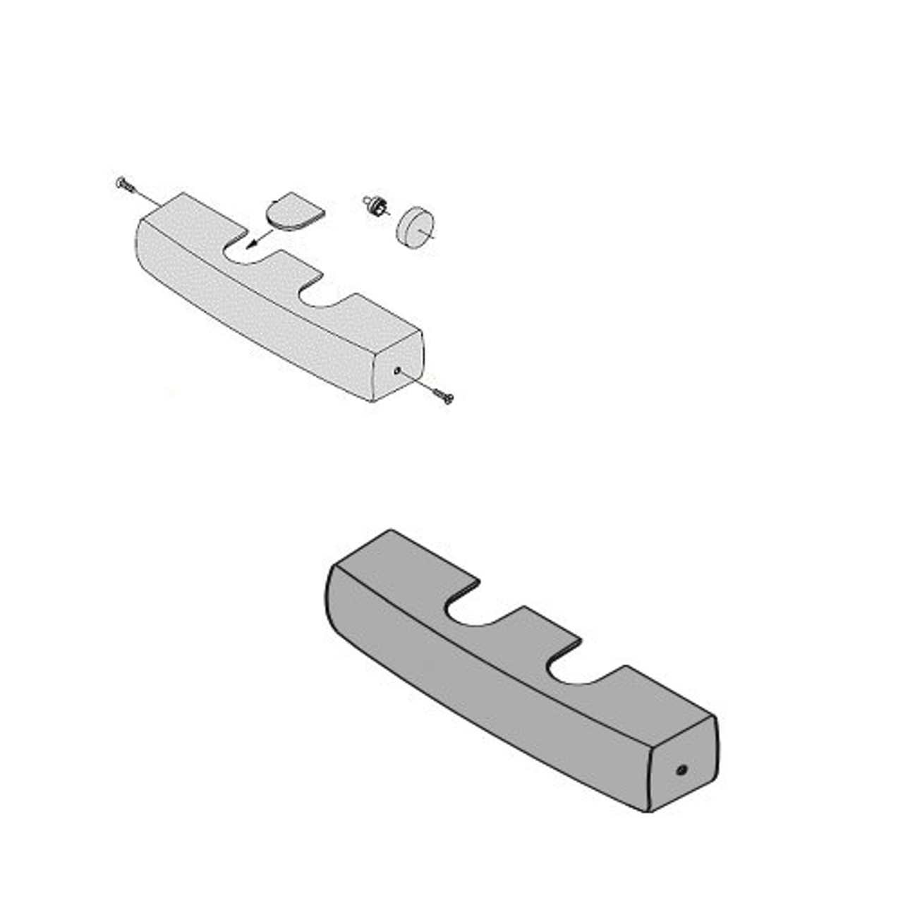 1460T-STD-BRASS-DS LCN Surface Mount Door Closer with Standard Arm in Brass Finish