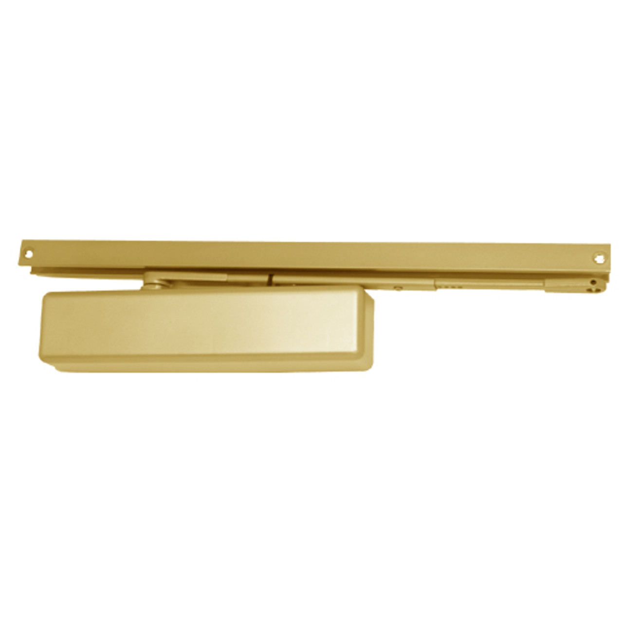 1460T-BUMPER-US3-DS LCN Surface Mount Door Closer with Bumper Arm in Bright Brass Finish