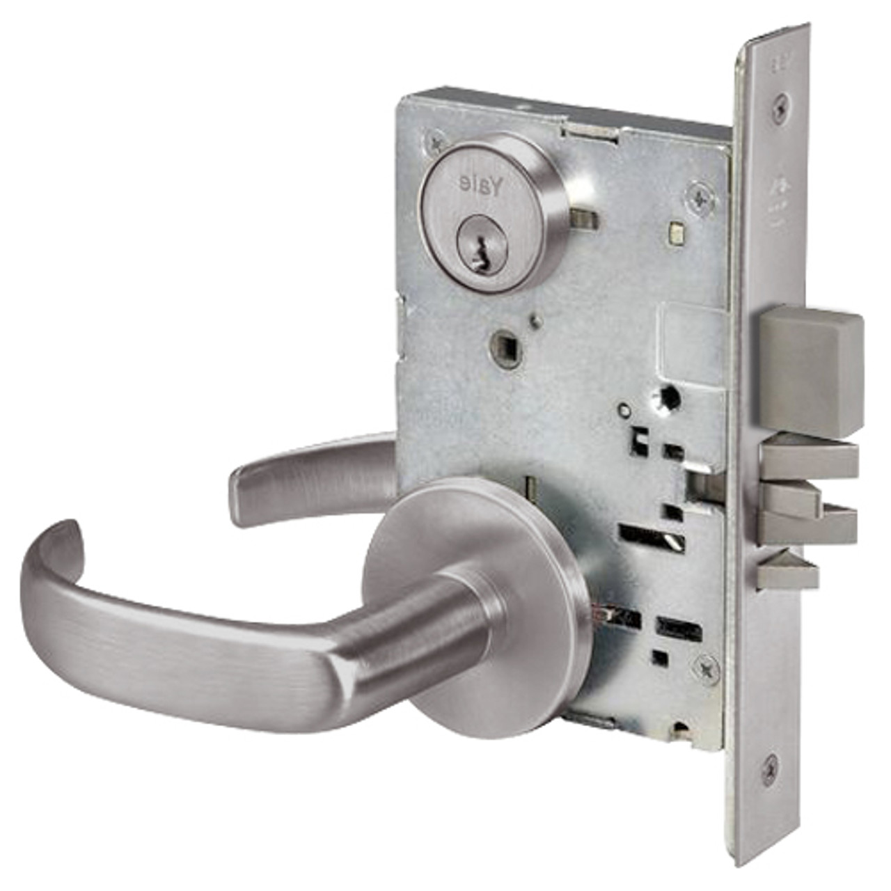 PBR8811-2FL-630 Yale 8800FL Series Double Cylinder Mortise Classroom Deadbolt Locks with Pacific Beach Lever in Satin Stainless Steel