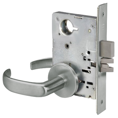 PBR8802FL-619 Yale 8800FL Series Non-Keyed Mortise Privacy Locks with Pacific Beach Lever in Satin Nickel