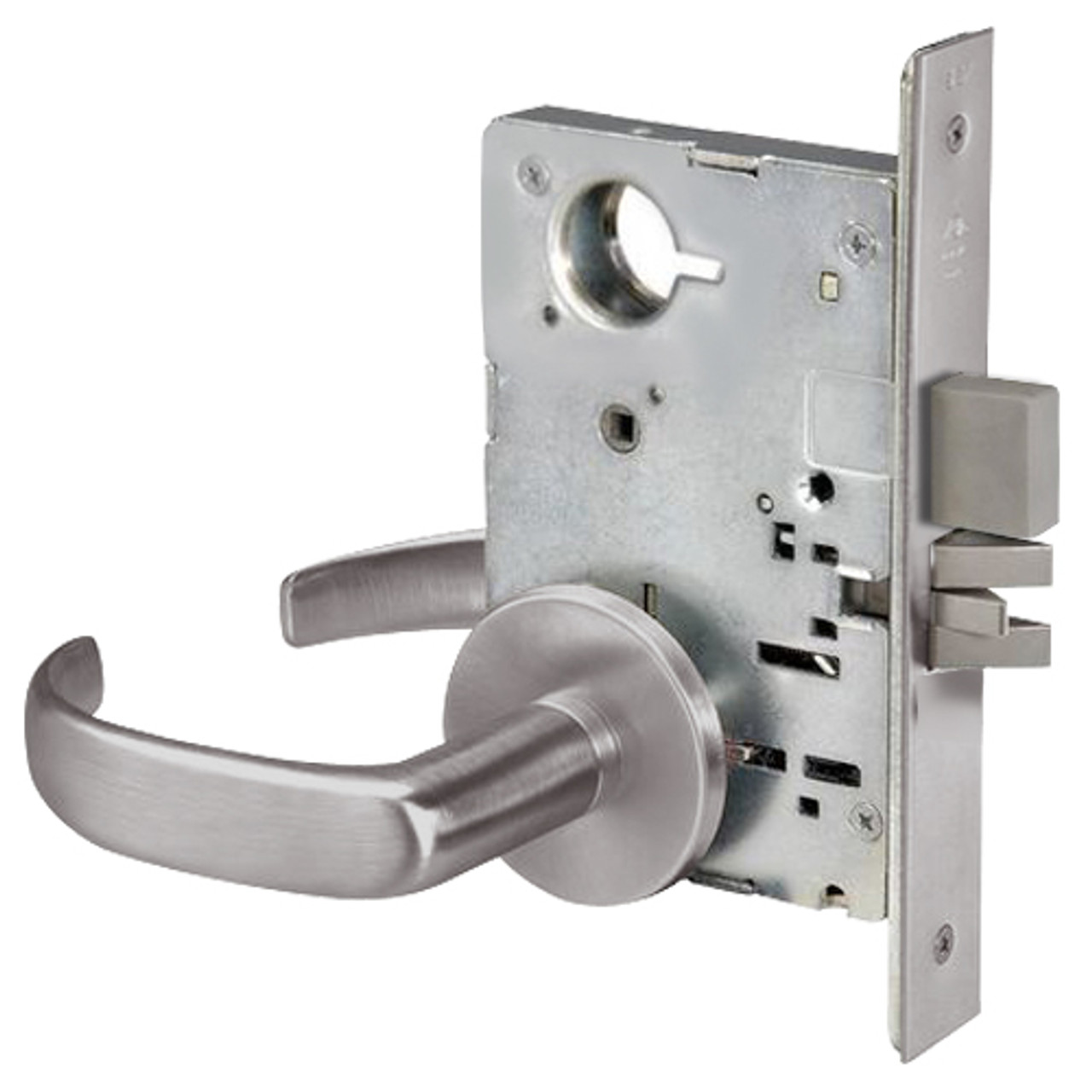 PBR8802FL-630 Yale 8800FL Series Non-Keyed Mortise Privacy Locks with Pacific Beach Lever in Satin Stainless Steel