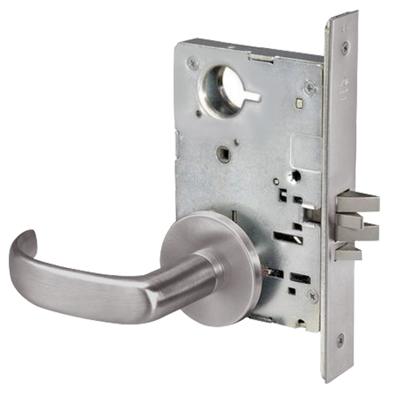 PBR8828FL-630 Yale 8800FL Series Non-Keyed Mortise Exit Locks with Pacific Beach Lever in Satin Stainless Steel