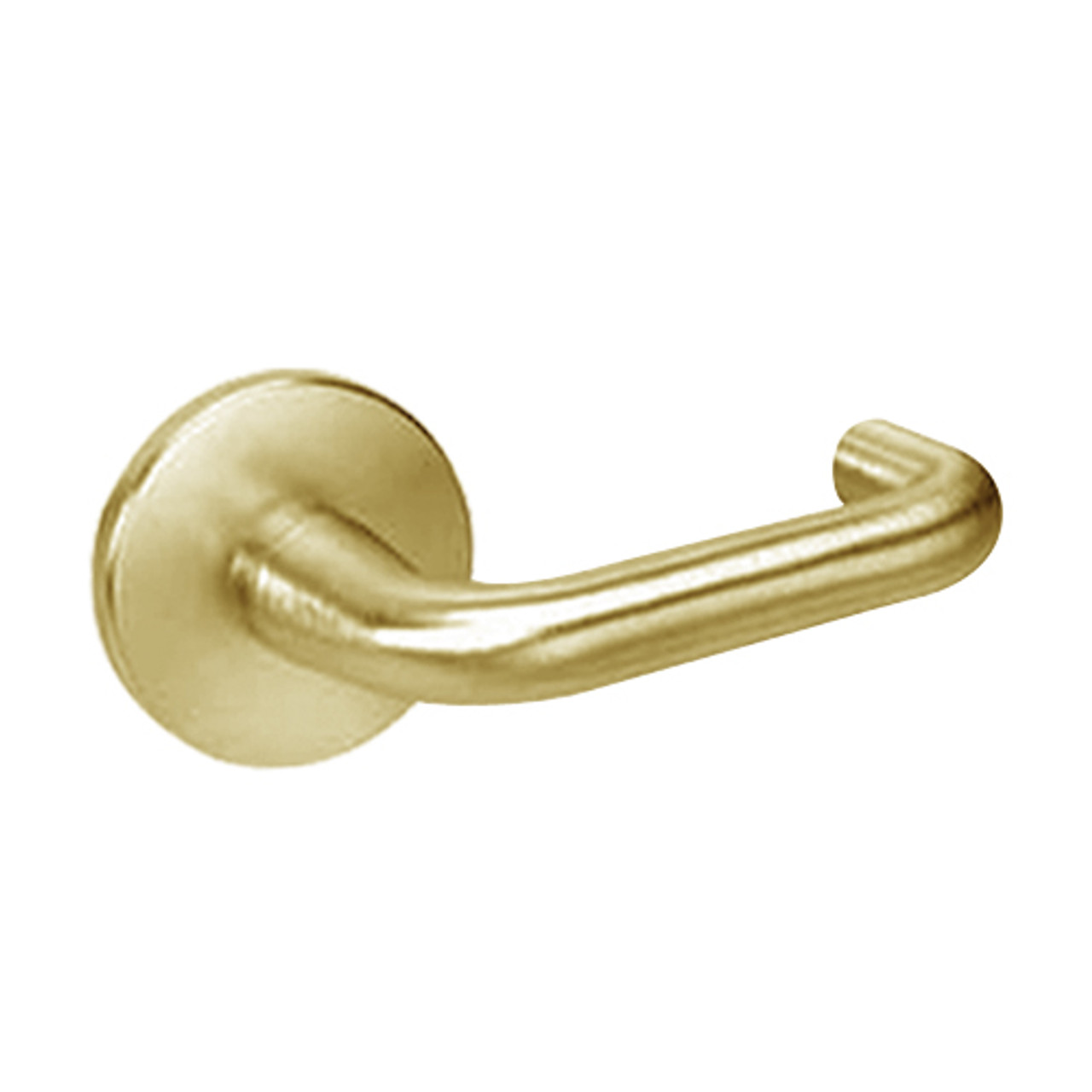 CRR8861FL-606 Yale 8800FL Series Single Cylinder with Deadbolt Mortise Dormitory or Storeroom Lock with Indicator with Carmel Lever in Satin Brass