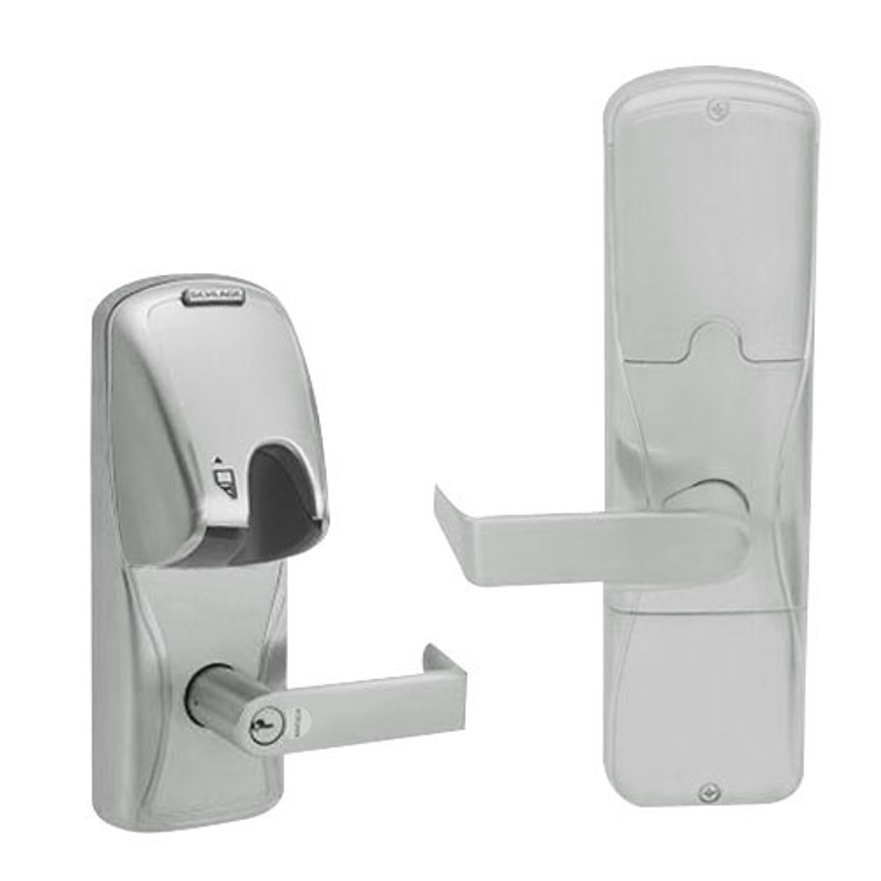 AD200-CY-40-MG-RHO-RD-619 Schlage Privacy Magnetic Stripe(Insert) Lock with Rhodes Lever in Satin Nickel