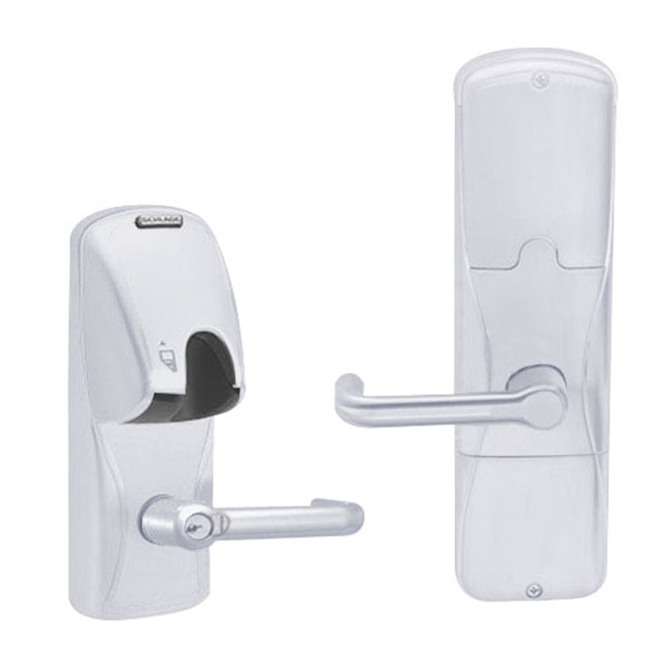 AD200-CY-40-MG-TLR-RD-625 Schlage Privacy Magnetic Stripe(Insert) Lock with Tubular Lever in Bright Chrome