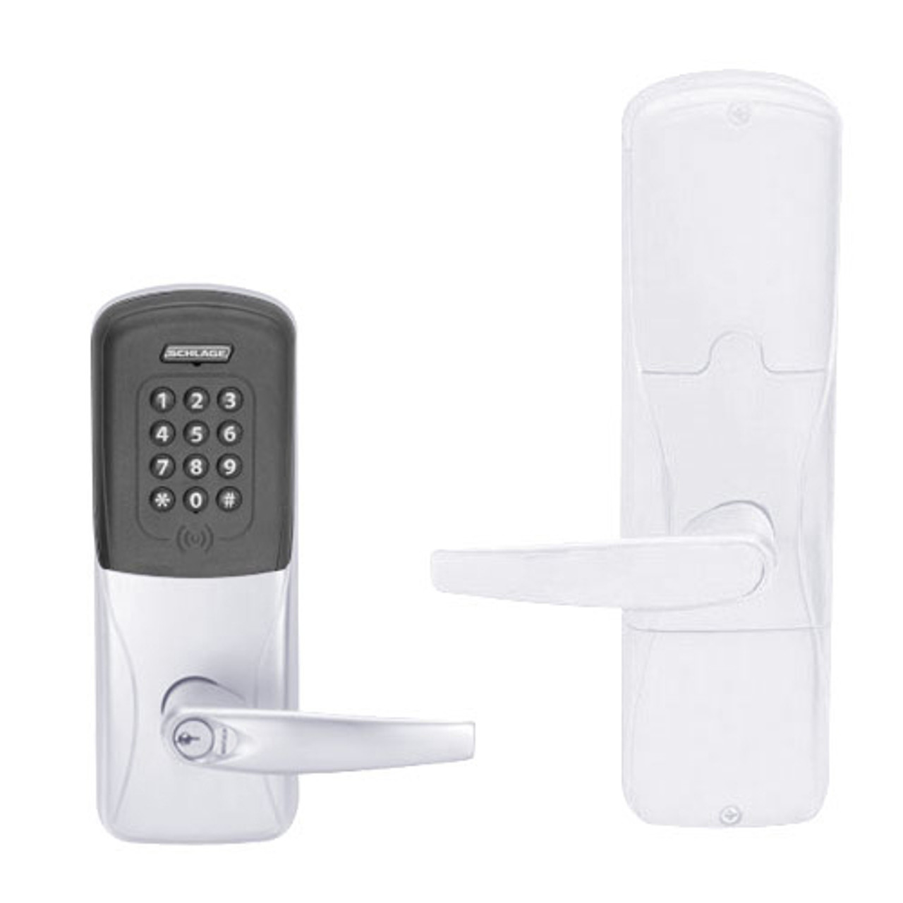 AD200-CY-60-MTK-ATH-RD-625 Schlage Apartment Multi-Technology Keypad Lock with Athens Lever in Bright Chrome