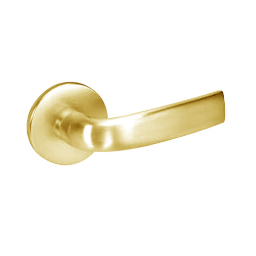 JNR8862FL-605 Yale 8800FL Series Non-Keyed Mortise Bathroom Locks with Jefferson Lever in Bright Brass