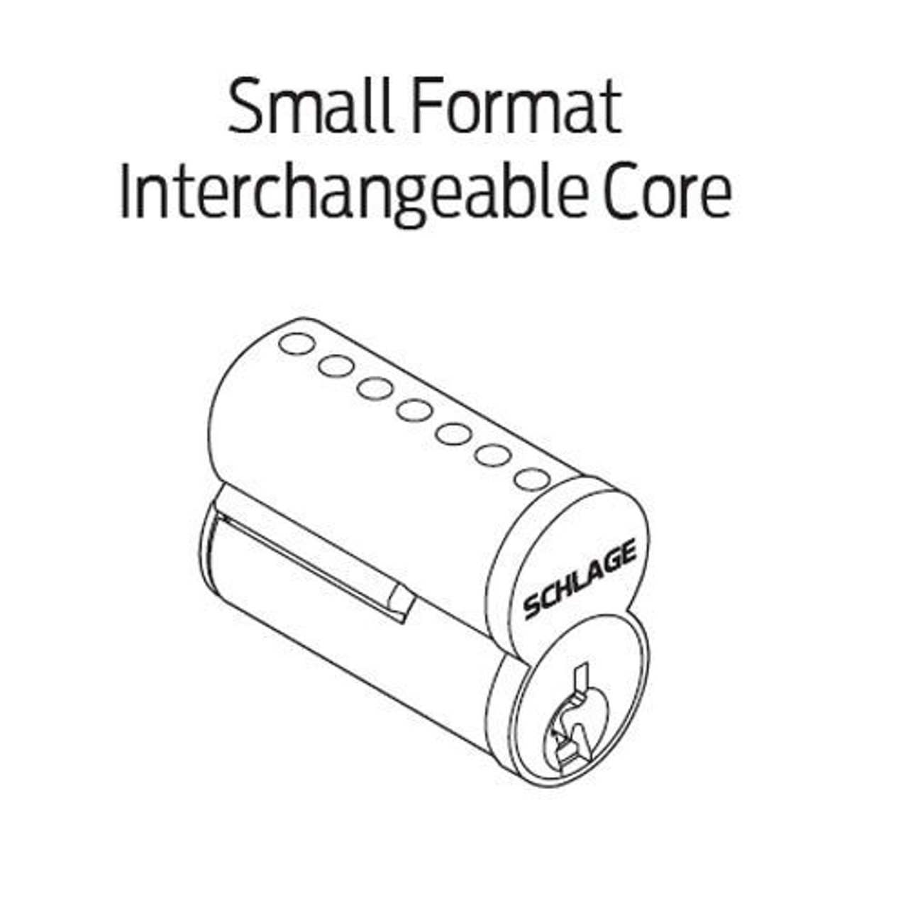 AD200-CY-60-MS-TLR-GD-29R-612 Schlage Apartment Cylindrical Magnetic Stripe(Swipe) Lock with Tubular Lever Prepped for Everest SFIC in Satin Bronze