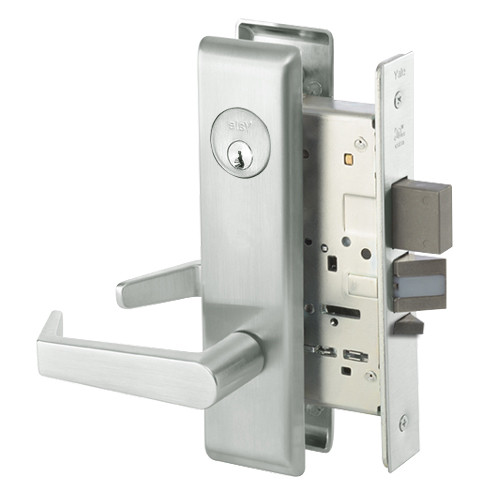 AUCN8812-2FL-618 Yale 8800FL Series Double Cylinder Mortise Classroom Security Deadbolt Locks with Augusta Lever in Bright Nickel
